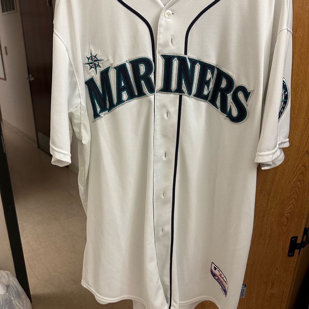 Majestic # 8 Morales Mariners Jersey